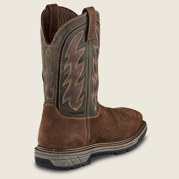 Red Wing Safety Bot Erkek - Rio Flex - 11-Inch Waterproof Toe Pull-On - Kahverengi - 15VRDGXBL